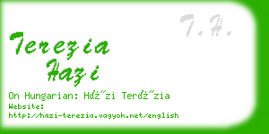 terezia hazi business card